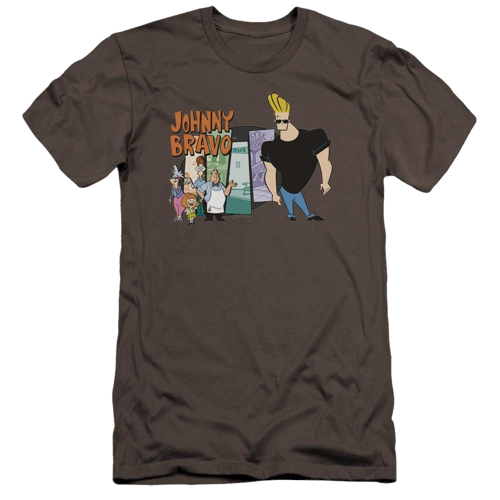 Johnny Bravo Johnny & Friends Men's Premium Slim Fit T-Shirt Men's Premium Slim Fit T-Shirt Johnny Bravo