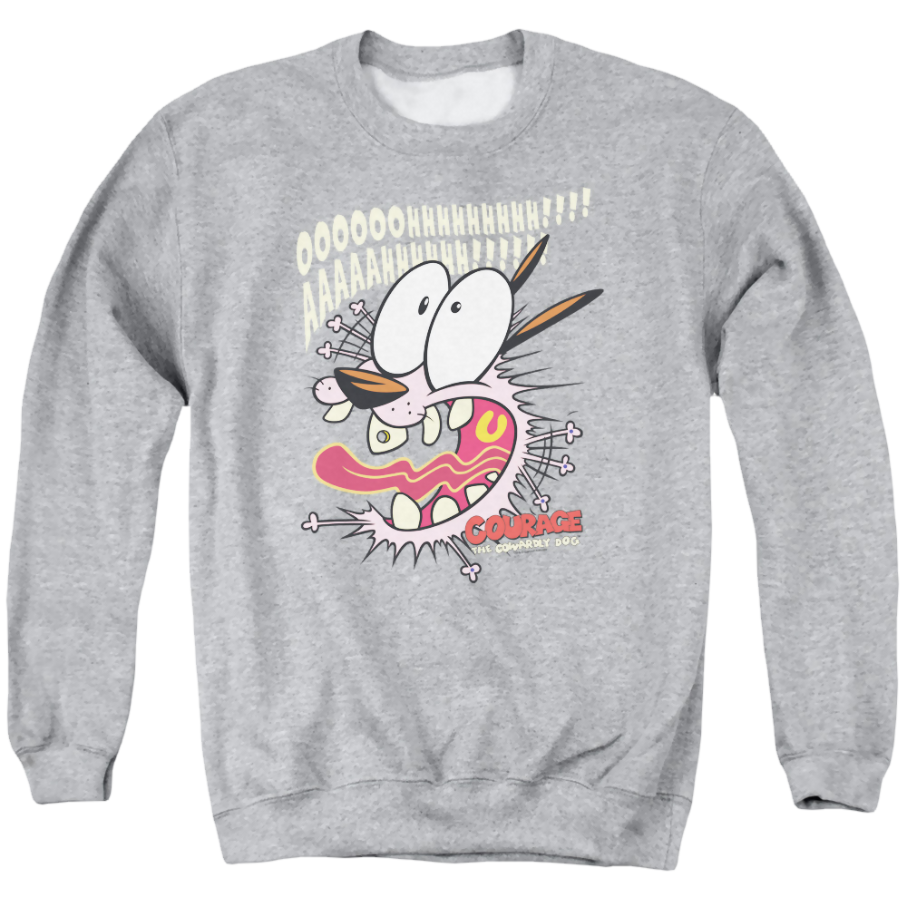 Courage The Cowardly Dog Scaredy Dog - Men's Crewneck Sweatshirt Men's Crewneck Sweatshirt Courage the Cowardly Dog