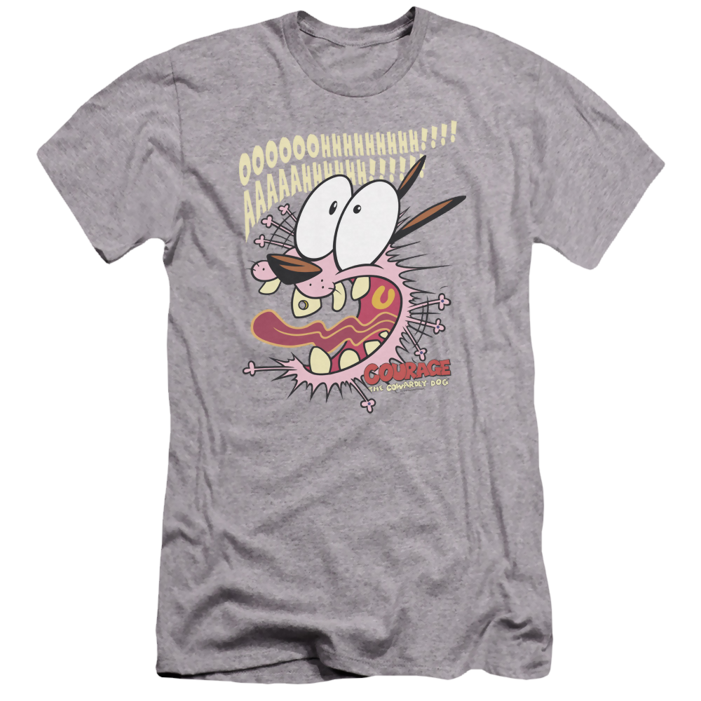 Courage The Cowardly Dog Scaredy Dog - Men's Premium Slim Fit T-Shirt Men's Premium Slim Fit T-Shirt Courage the Cowardly Dog