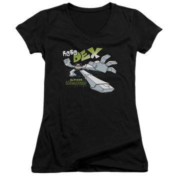 Dexter's Laboratory Robo Dex - Juniors V-Neck T-Shirt Juniors V-Neck T-Shirt Dexter's Laboratory