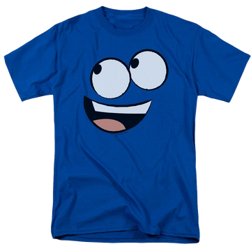 Royal men's regular fit t-shirt with Foster's Home for Imaginary Friends Blue Face graphic