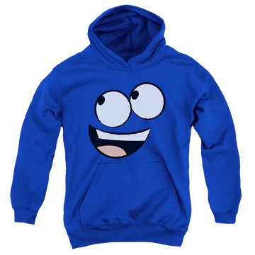 Royal youth hoodie for ages 8 to 12 with Foster's Home for Imaginary Friends Blue Face graphic