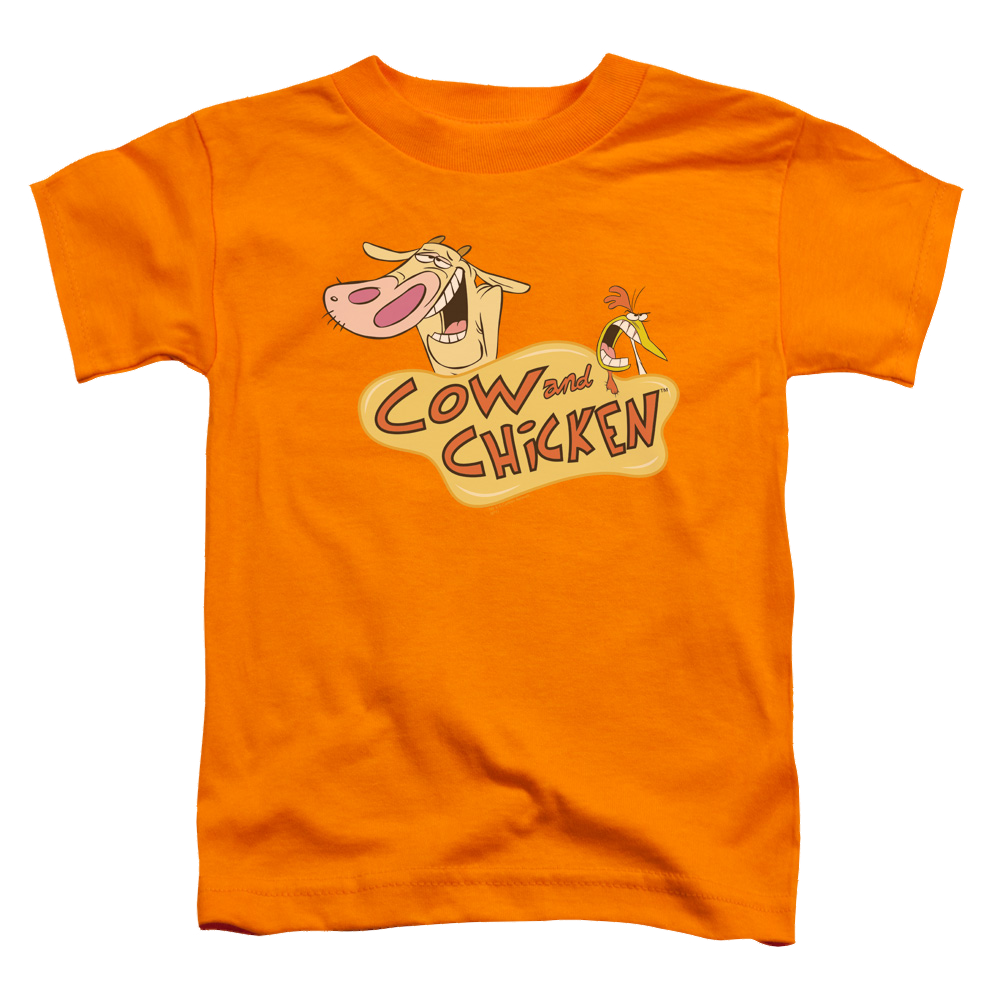 Cow & Chicken Logo - Kid's T-Shirt Kid's T-Shirt (Ages 4-7) Cow and Chicken