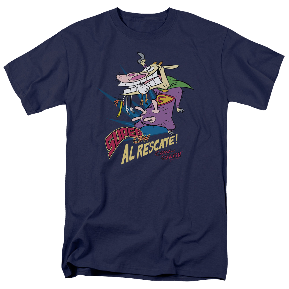 Cow and Chicken Super Cow - Men's Regular Fit T-Shirt Men's Regular Fit T-Shirt Cow and Chicken