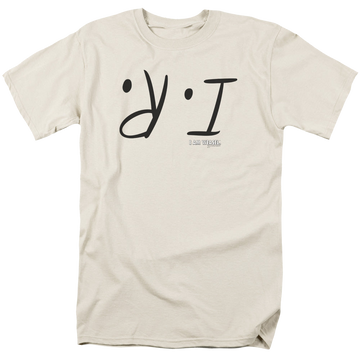 Cream men's regular fit t-shirt with I Am Weasel I R graphic
