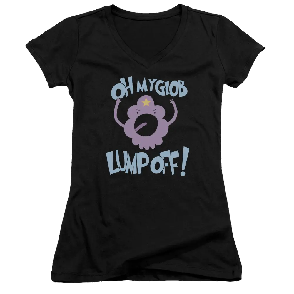 Adventure Time Lump Off - Juniors V-Neck T-Shirt Adventure Time