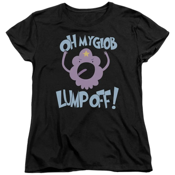 Black women's t-shirt with Adventure Time Lump Off graphic