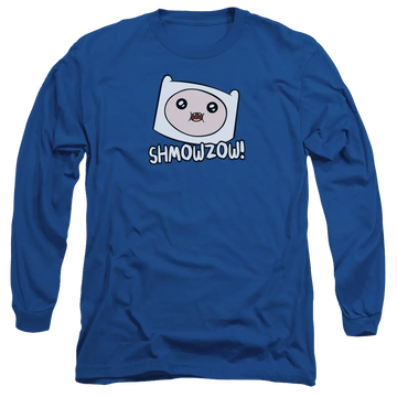 Royal men's long sleeve t-shirt with Adventure Time Shmowzow graphic