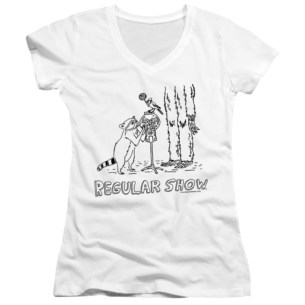Regular Show Tattoo Art Juniors V-Neck T-Shirt Juniors V-Neck T-Shirt The Regular Show