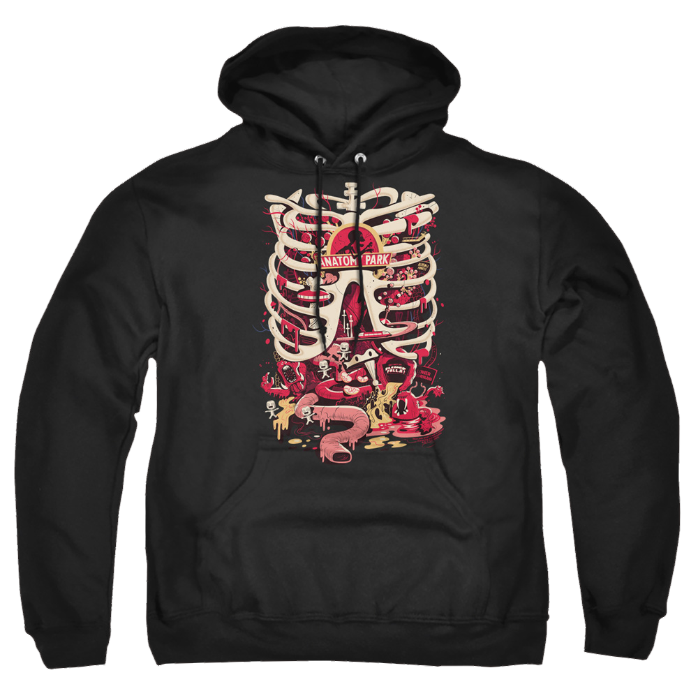 Rick and Morty Anatomy Park Logo - Pullover Hoodie Pullover Hoodie Rick and Morty