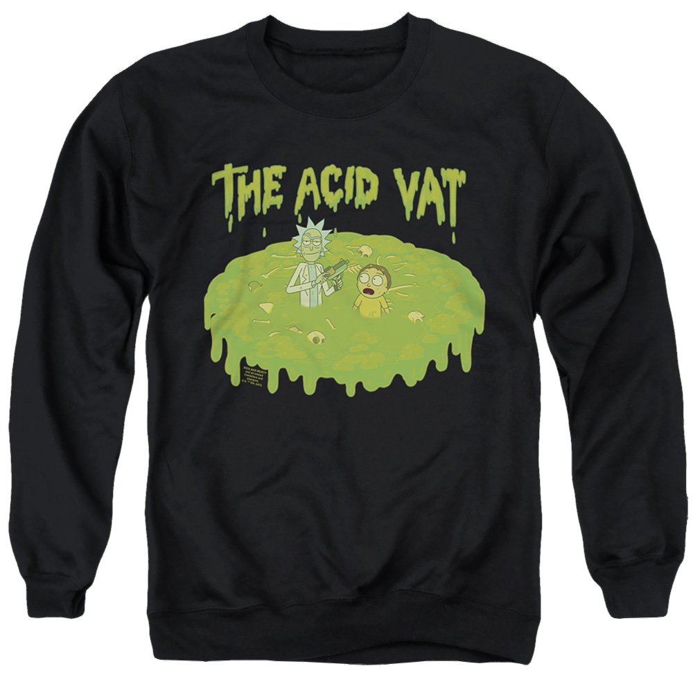 Rick and Morty The Acid Vat - Men's Crewneck Sweatshirt Men's Crewneck Sweatshirt Rick and Morty