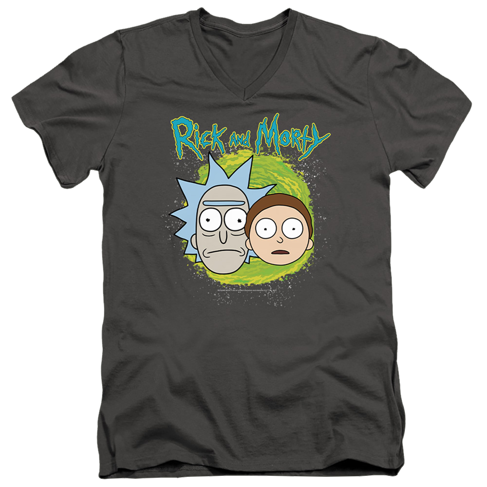 Rick and Morty Floating Heads - Men's V-Neck T-Shirt Men's V-Neck T-Shirt Rick and Morty