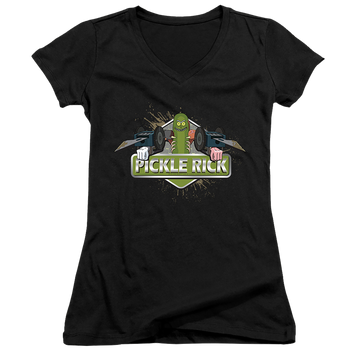 Rick and Morty Pickle Rick - Juniors V-Neck T-Shirt Juniors V-Neck T-Shirt Rick and Morty