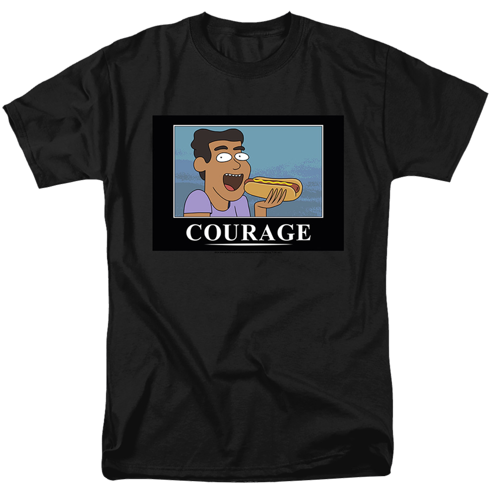 Rick and Morty Courage Poster - Men's Regular Fit T-Shirt Men's Regular Fit T-Shirt Rick and Morty