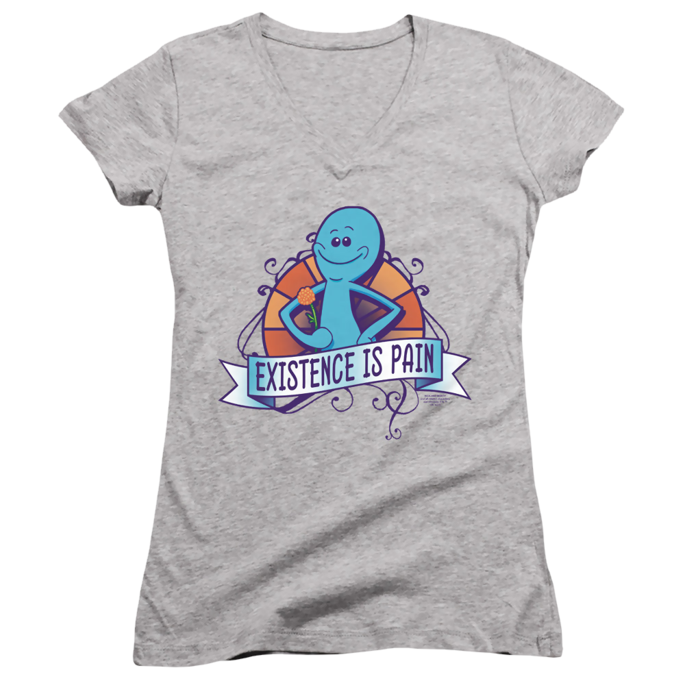 Rick and Morty Existence Is Pain - Juniors V-Neck T-Shirt Juniors V-Neck T-Shirt Rick and Morty