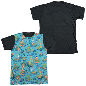 Rick and Morty Ricktanical men's black back t-shirt