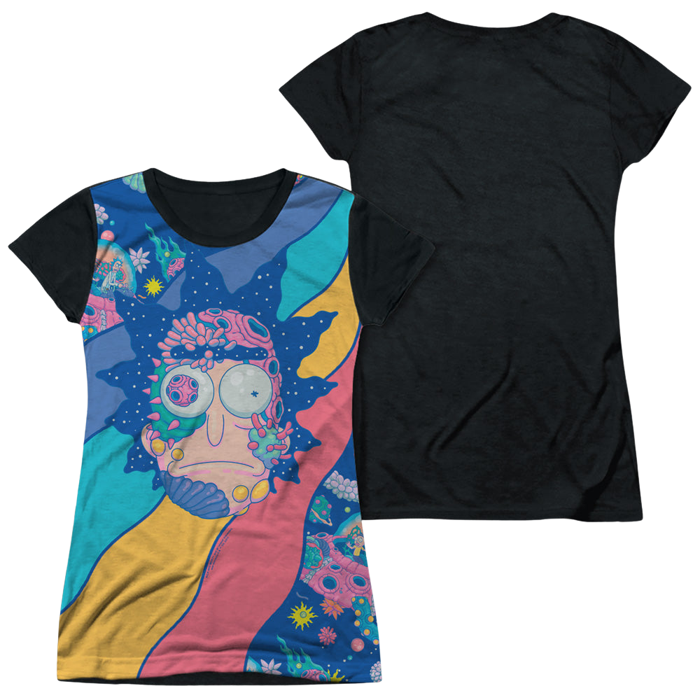 Rick and Morty Goodbye - Juniors Black Back T-Shirt Juniors Black Back T-Shirt Rick and Morty