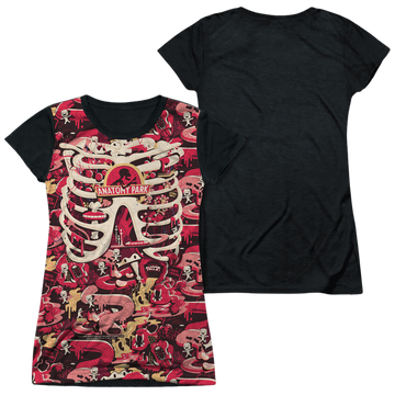 Rick and Morty Anatomy Park juniors black back t-shirt