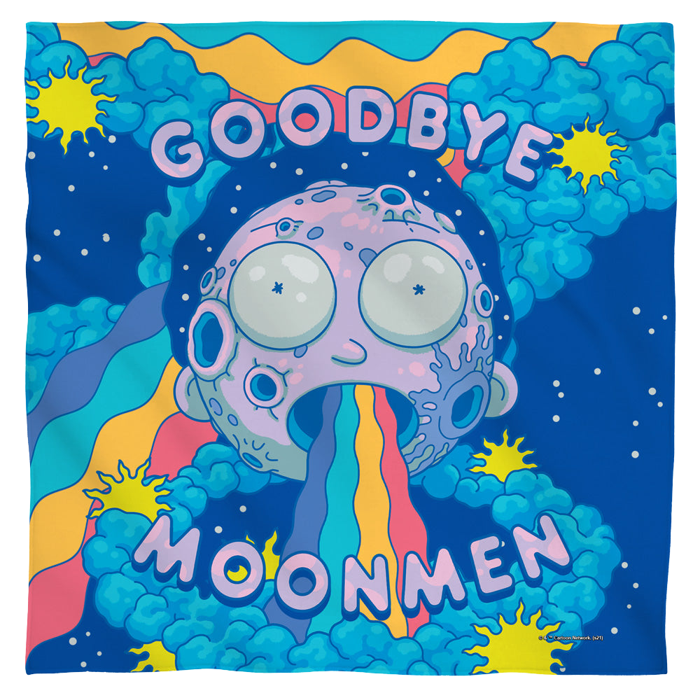 Rick and Morty Goodbye Moon Men - Bandana Bandanas Rick and Morty