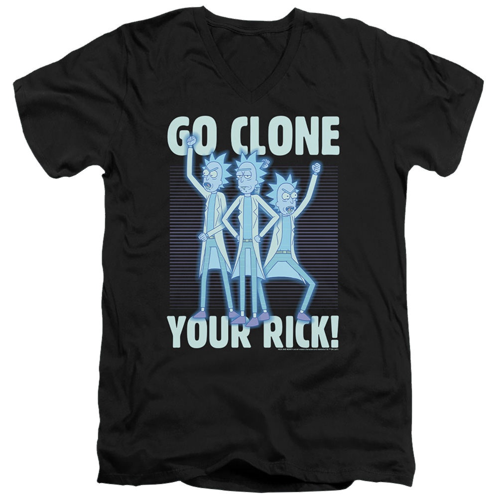 Rick and Morty Go Clone Your Rick - Men's V-Neck T-Shirt Men's V-Neck T-Shirt Rick and Morty