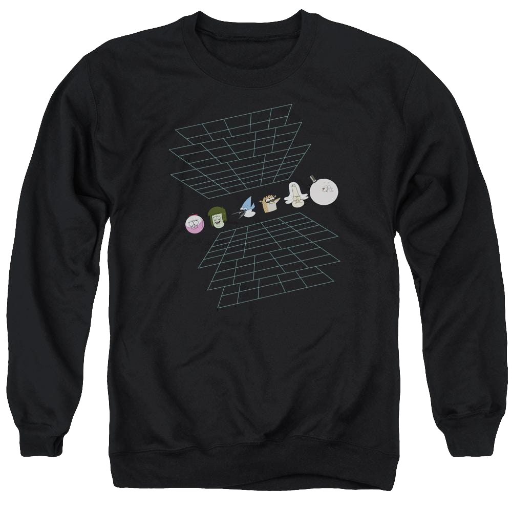 Regular Show Regular Grid Men's Crewneck Sweatshirt Men's Crewneck Sweatshirt The Regular Show