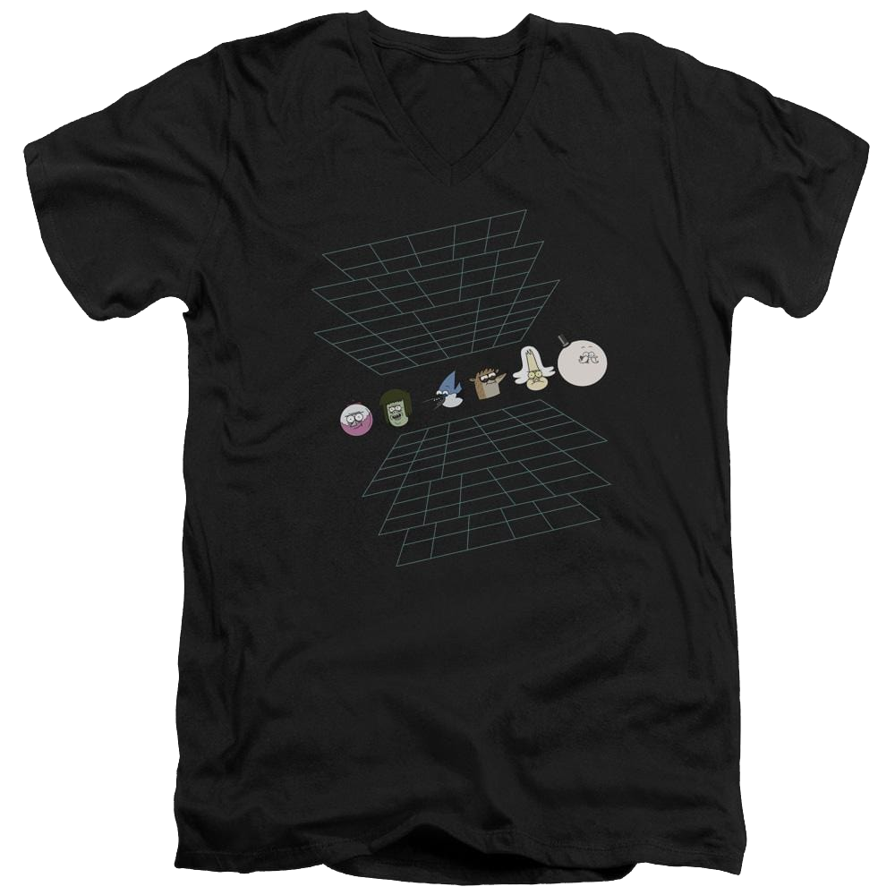 Regular Show Regular Grid Men's V-Neck T-Shirt Men's V-Neck T-Shirt The Regular Show