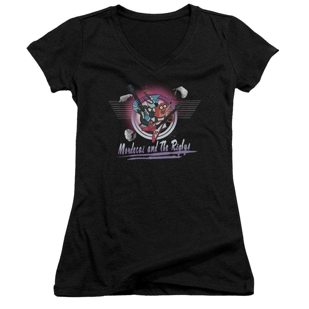 Regular Show Mordecai & The Rigbys Juniors V-Neck T-Shirt Juniors V-Neck T-Shirt The Regular Show