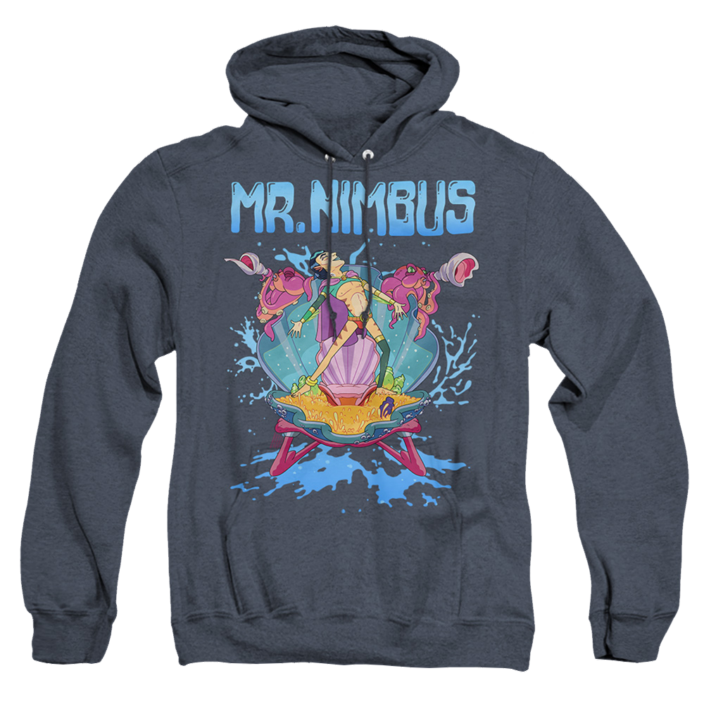 Rick and Morty Mr. Nimbus Design - Heather Pullover Hoodie Heather Pullover Hoodie Rick and Morty
