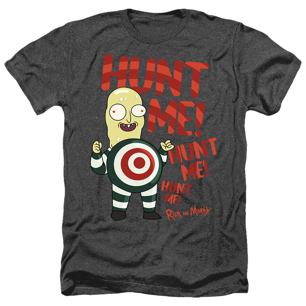 Rick and Morty Hunt Me - Men's Heather T-Shirt Men's Heather T-Shirt Rick and Morty