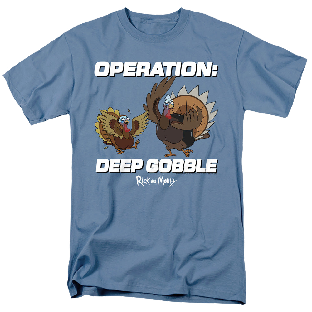 Rick and Morty Operation Deep Gobble - Men's Regular Fit T-Shirt Men's Regular Fit T-Shirt Rick and Morty