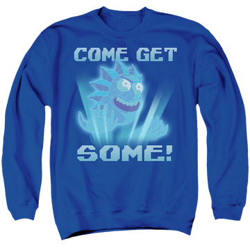 Royal men's crewneck sweatshirt with Rick and Morty Come Get Some graphic
