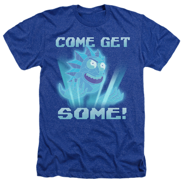Royal men's heather t-shirt with Rick and Morty Come Get Some graphic