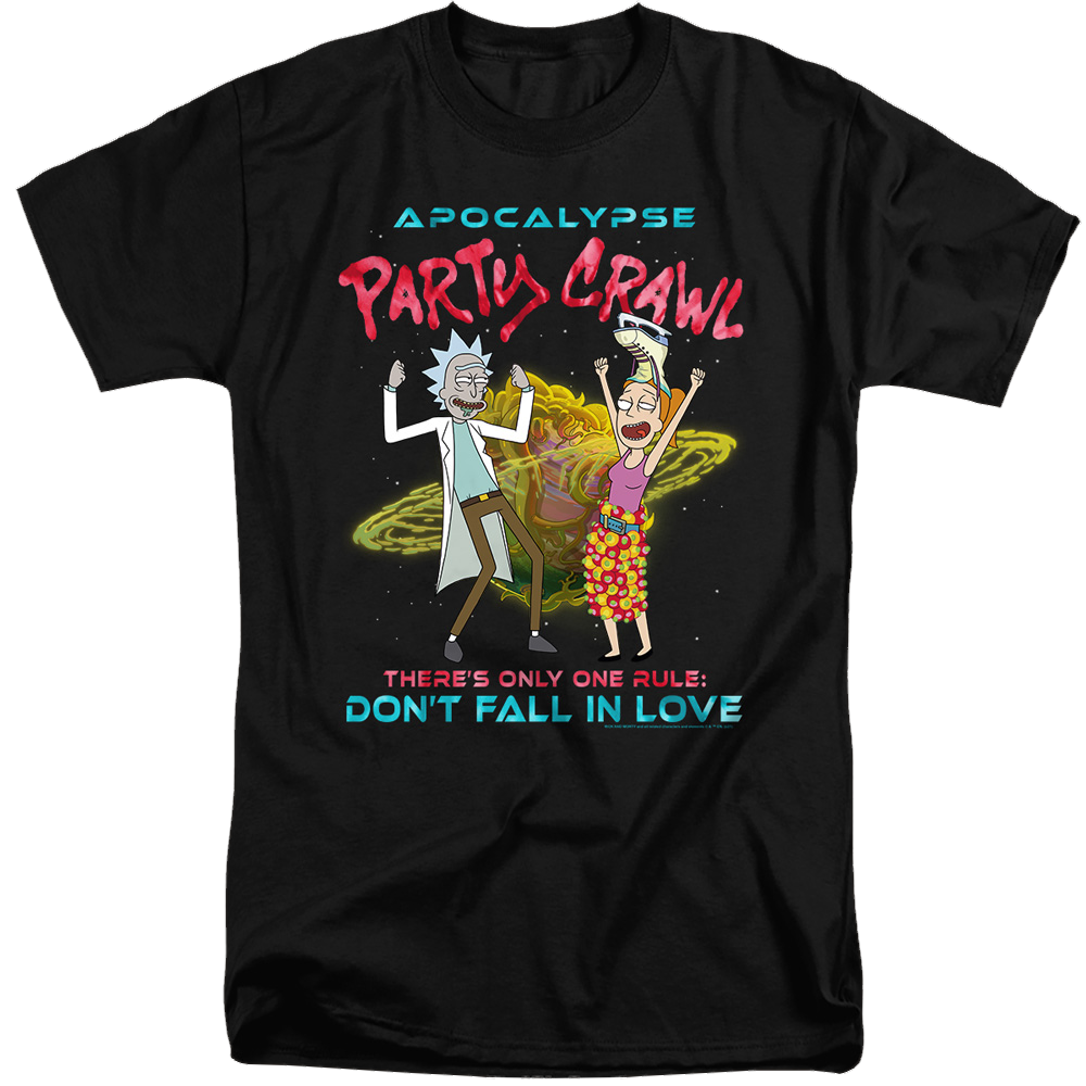 Rick and Morty Apocalypse Party Crawl - Men's Tall Fit T-Shirt Men's Tall Fit T-Shirt Rick and Morty