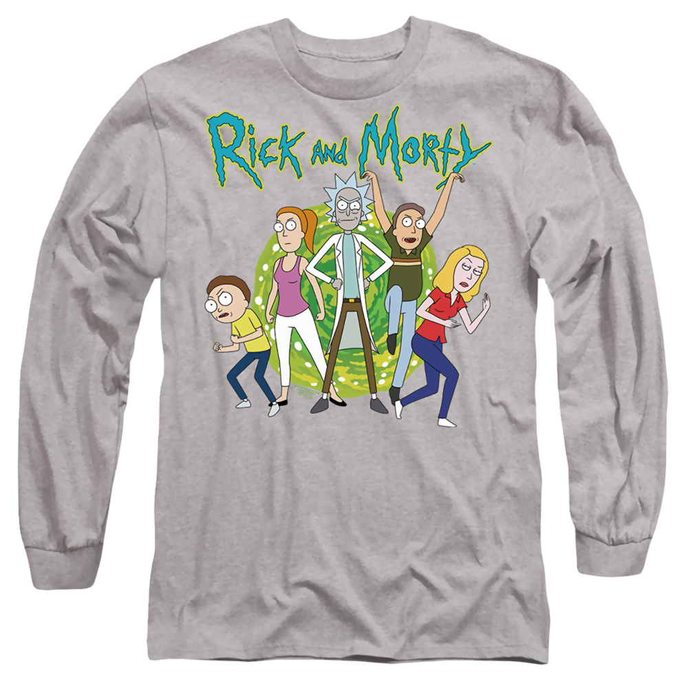 Rick and Morty Family Fights Together - Men's Long Sleeve T-Shirt Men's Long Sleeve T-Shirt Rick and Morty