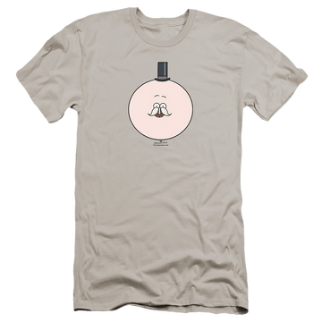 Silver men's premium slim fit t-shirt with Regular Show Pops graphic