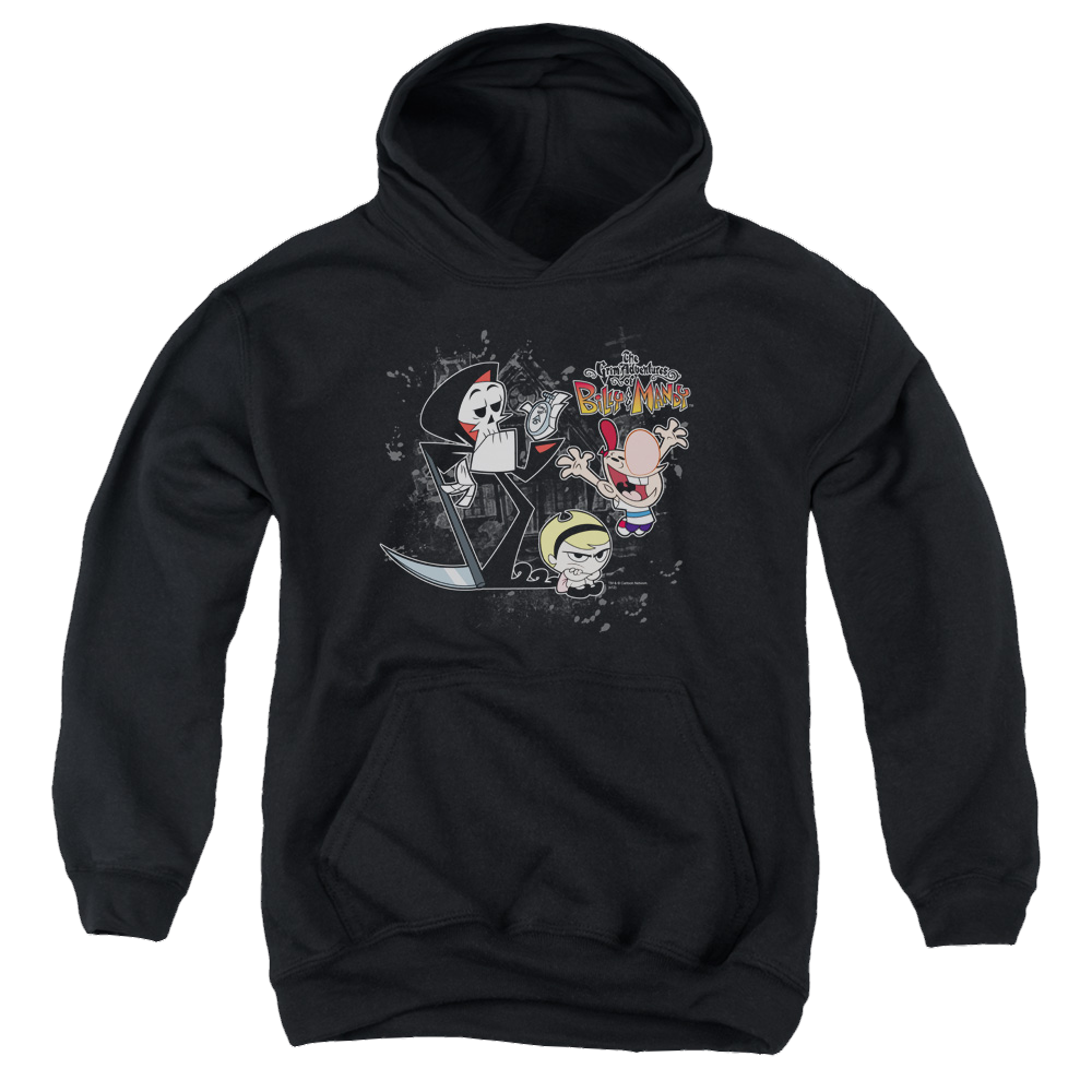 Grim Adventures of Billy & Mandy, The Splatter Cast - Youth Hoodie Youth Hoodie (Ages 8-12) The Grim Adventures of Billy & Mandy