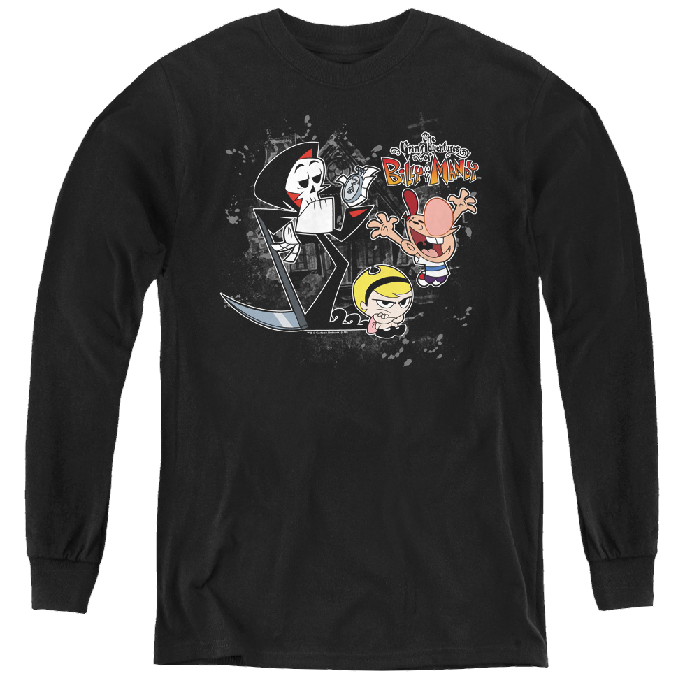 Grim Adventures of Billy & Mandy, The Splatter Cast - Youth Long Sleeve T-Shirt Youth Long Sleeve T-Shirt The Grim Adventures of Billy & Mandy
