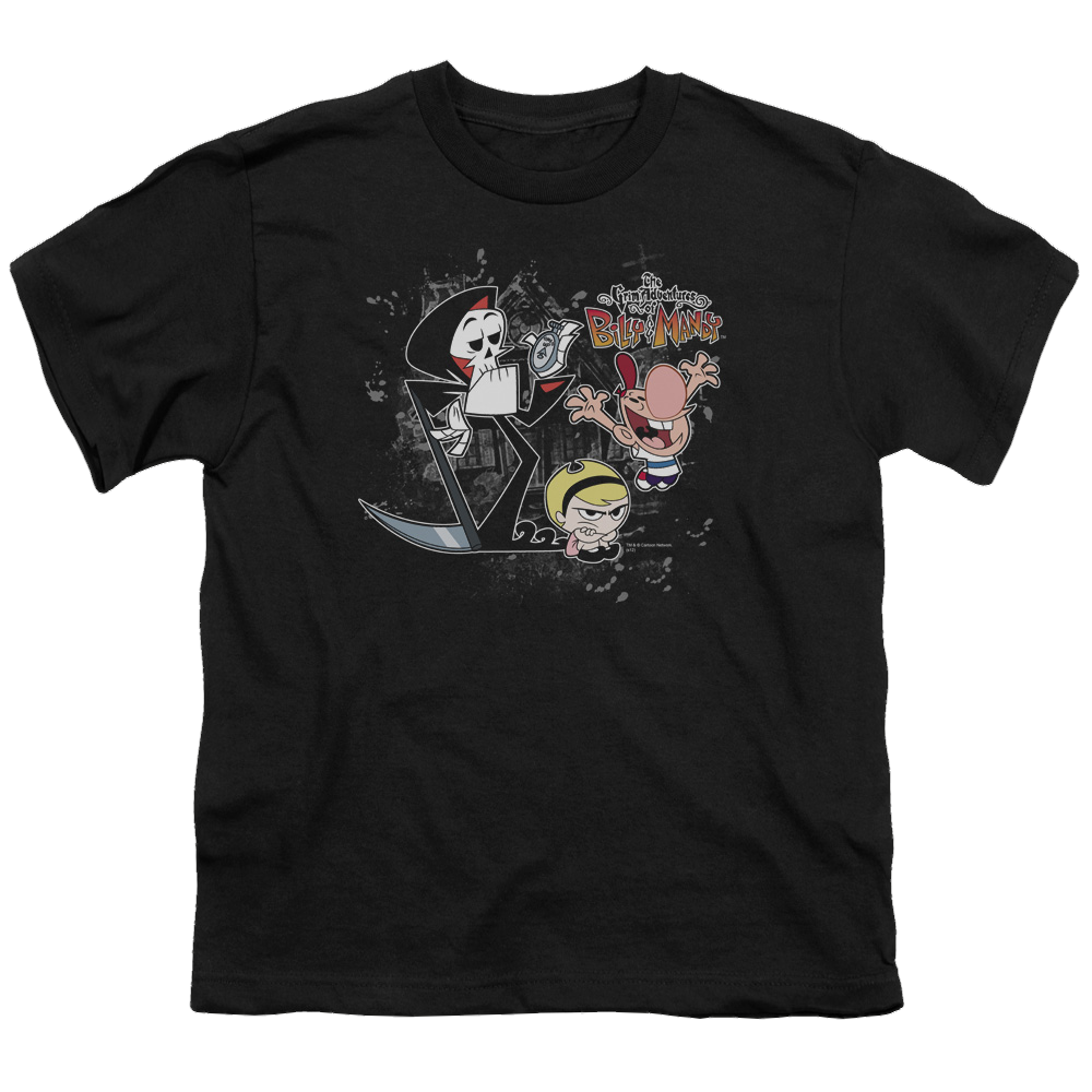 Grim Adventures of Billy & Mandy, The Splatter Cast - Youth T-Shirt Youth T-Shirt (Ages 8-12) The Grim Adventures of Billy & Mandy