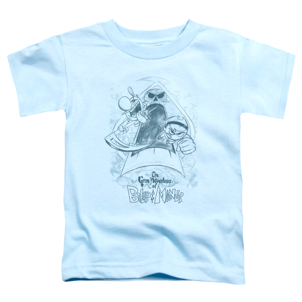 Grim Adventures of Billy & Mandy, The Sketched - Kid's T-Shirt Kid's T-Shirt (Ages 4-7) The Grim Adventures of Billy & Mandy