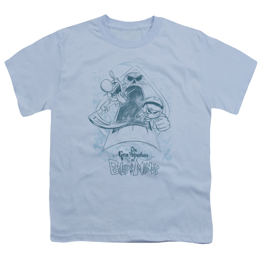 Grim Adventures of Billy & Mandy, The Sketched - Youth T-Shirt Youth T-Shirt (Ages 8-12) The Grim Adventures of Billy & Mandy
