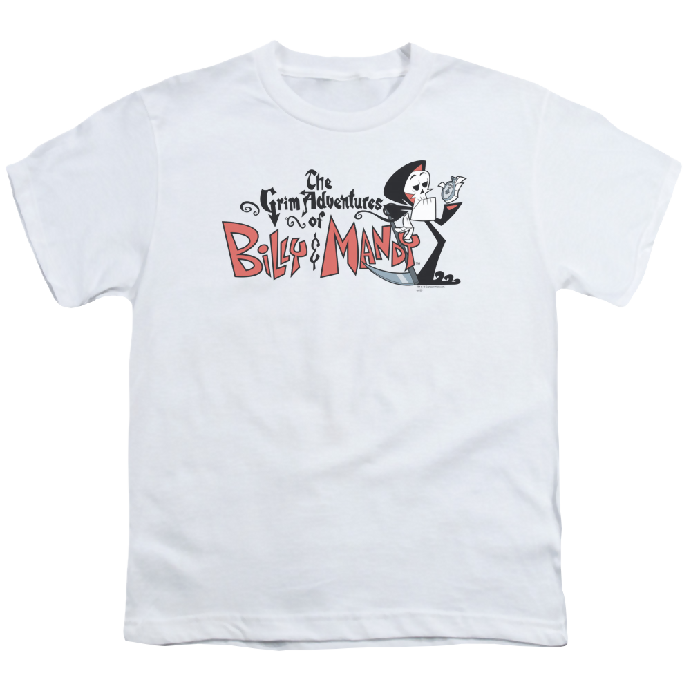 Grim Adventures of Billy & Mandy, The Logo - Youth T-Shirt Youth T-Shirt (Ages 8-12) The Grim Adventures of Billy & Mandy