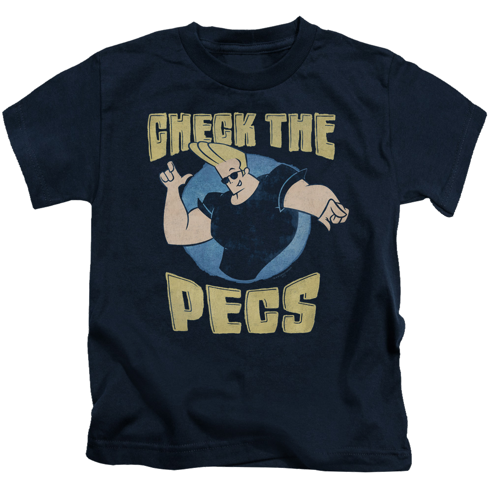 Johnny Bravo Check The Pects - Kid's T-Shirt Kid's T-Shirt (Ages 4-7) Johnny Bravo