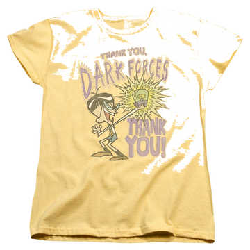 Banana women's t-shirt with Dexter's Laboratory Dark Forces graphic