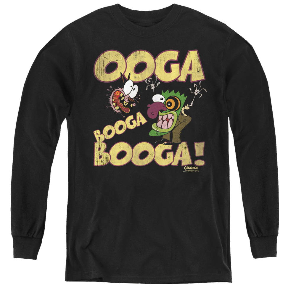 Courage the Cowardly Dog Ooga Booga Booga - Youth Long Sleeve T-Shirt Youth Long Sleeve T-Shirt Courage the Cowardly Dog