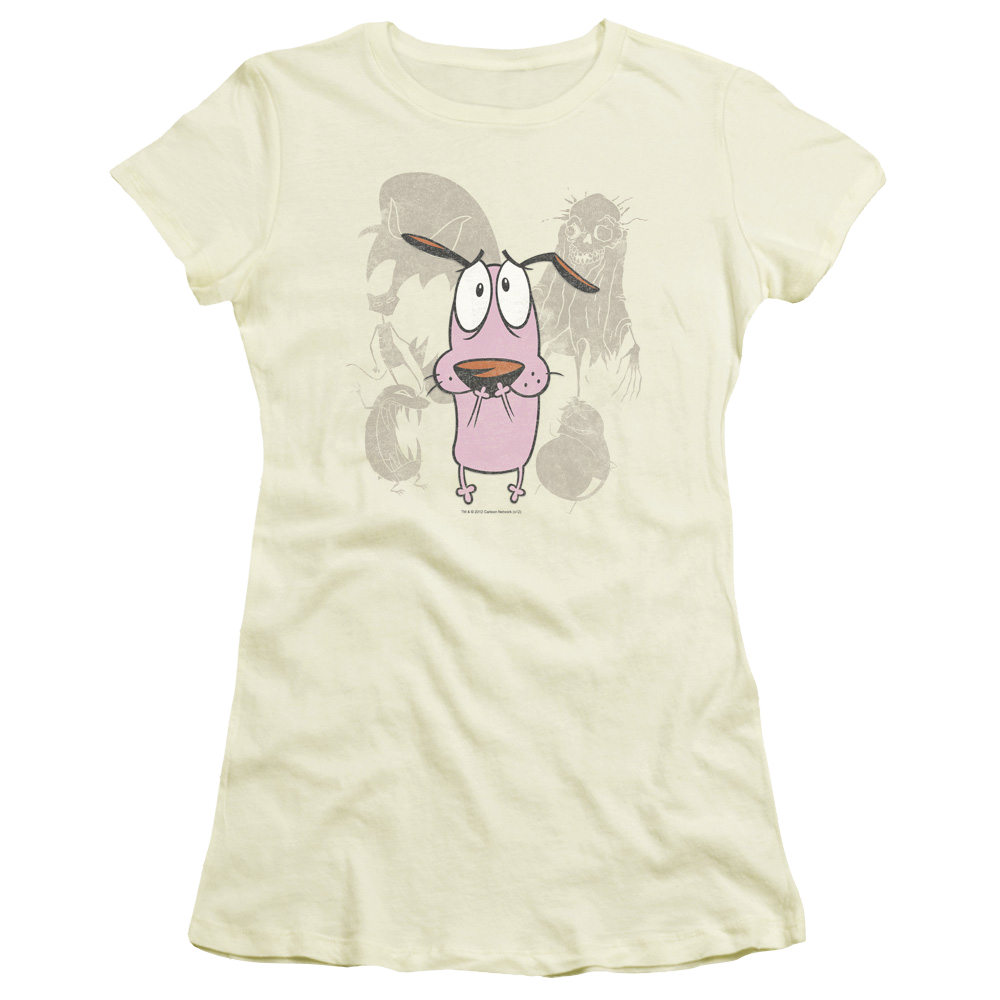 Courage Monsters - Juniors T-Shirt Juniors T-Shirt Courage the Cowardly Dog