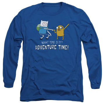Royal men's long sleeve t-shirt with Adventure Time Fist Bump graphic
