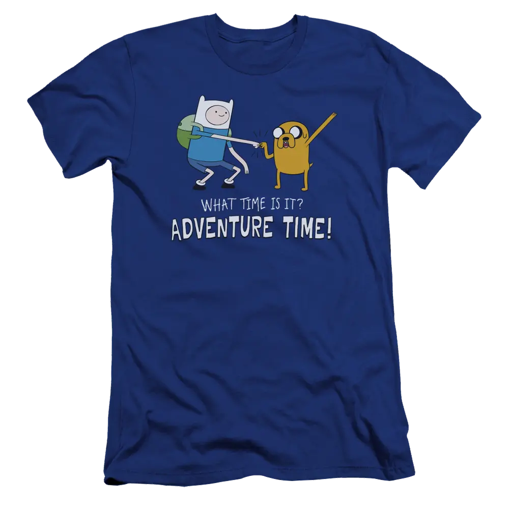 Adventure Time Fist Bump - Men's Premium Slim Fit T-Shirt Adventure Time