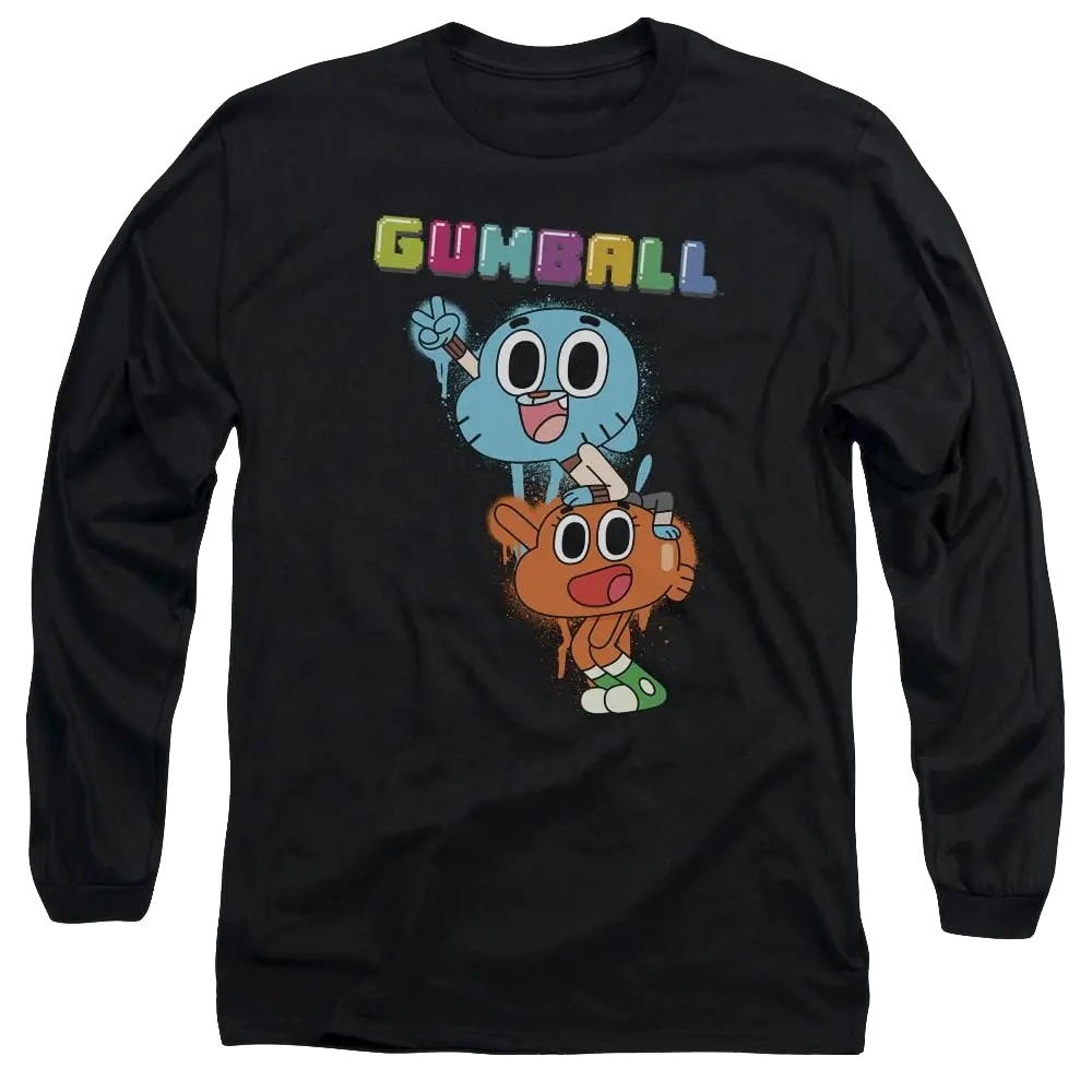 The Amazing World Of Gumball Gumball Spray Men's Long Sleeve T-Shirt The Amazing World Of Gumball