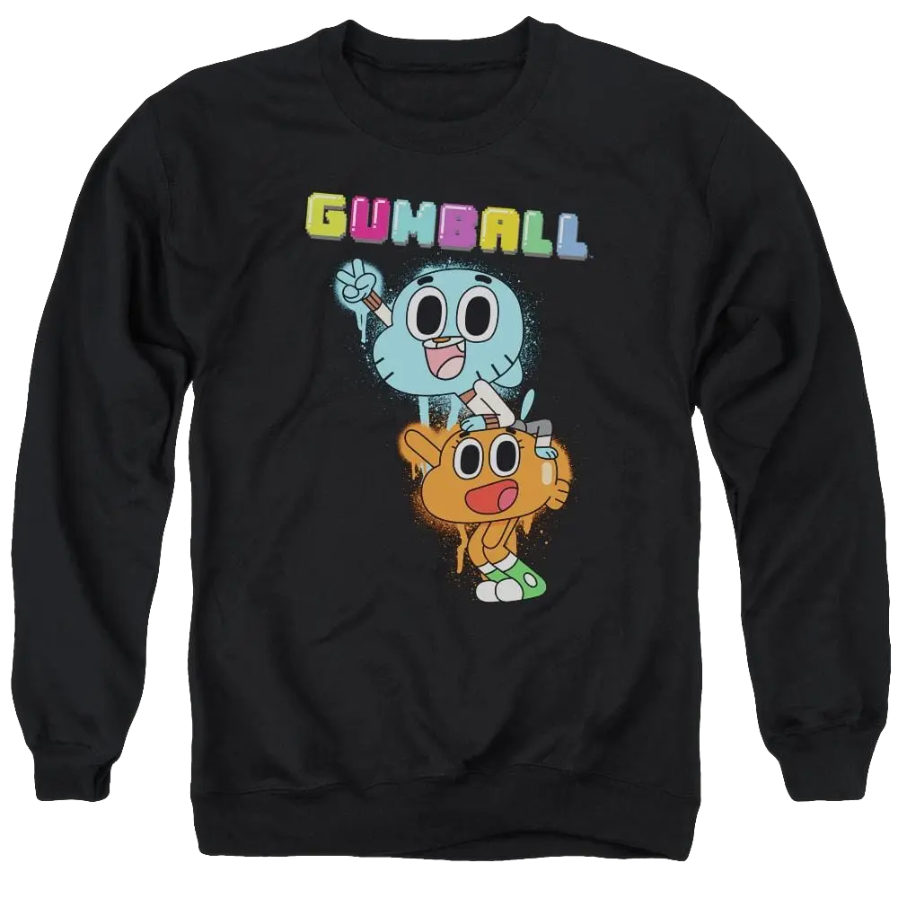 The Amazing World Of Gumball Gumball Spray Men's Crewneck Sweatshirt The Amazing World Of Gumball