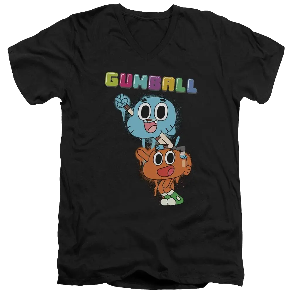 The Amazing World Of Gumball Gumball Spray Men's V-Neck T-Shirt The Amazing World Of Gumball